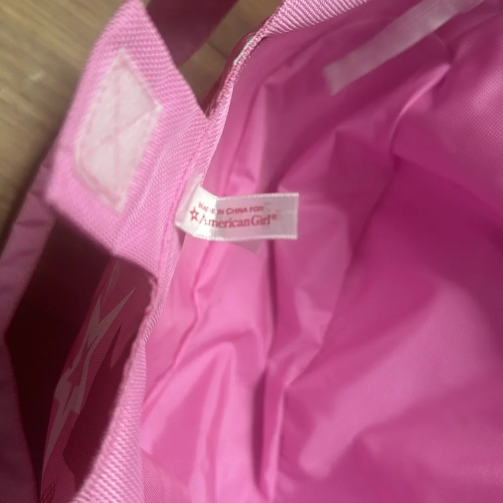 American Girl 2 Doll Carrying Purse Tote Pink with Stars